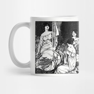 Vintage Greek Women Musicians illustration Mug